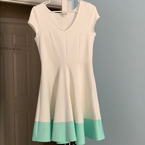 Cute White & Mint Dress